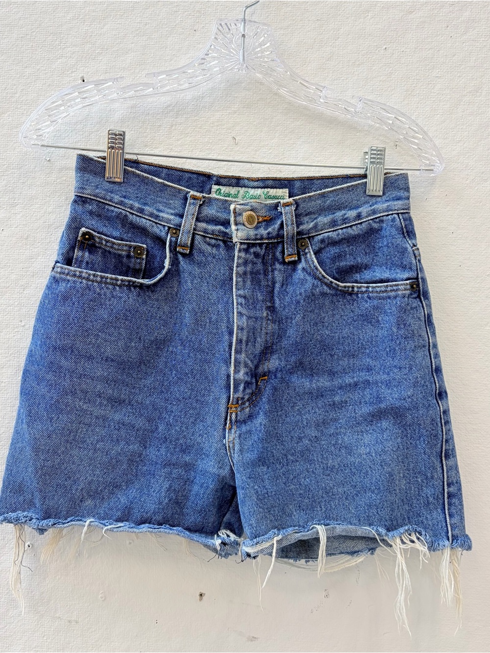 Italian Vintage Casucci High-Rise Blue Denim Cutoff Shorts - Picture 2 of 8